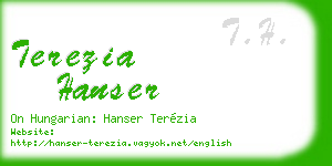 terezia hanser business card